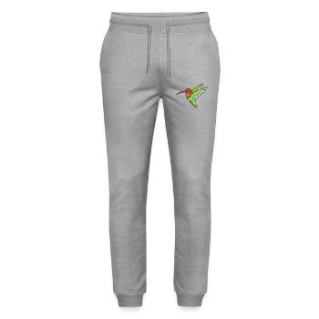 Ein süßer Kolibri - Stanley/Stella Unisex Bio Jogginghose Mover  - Grau meliert - Vorne - Marisol (170cm) & Nik (191cm)