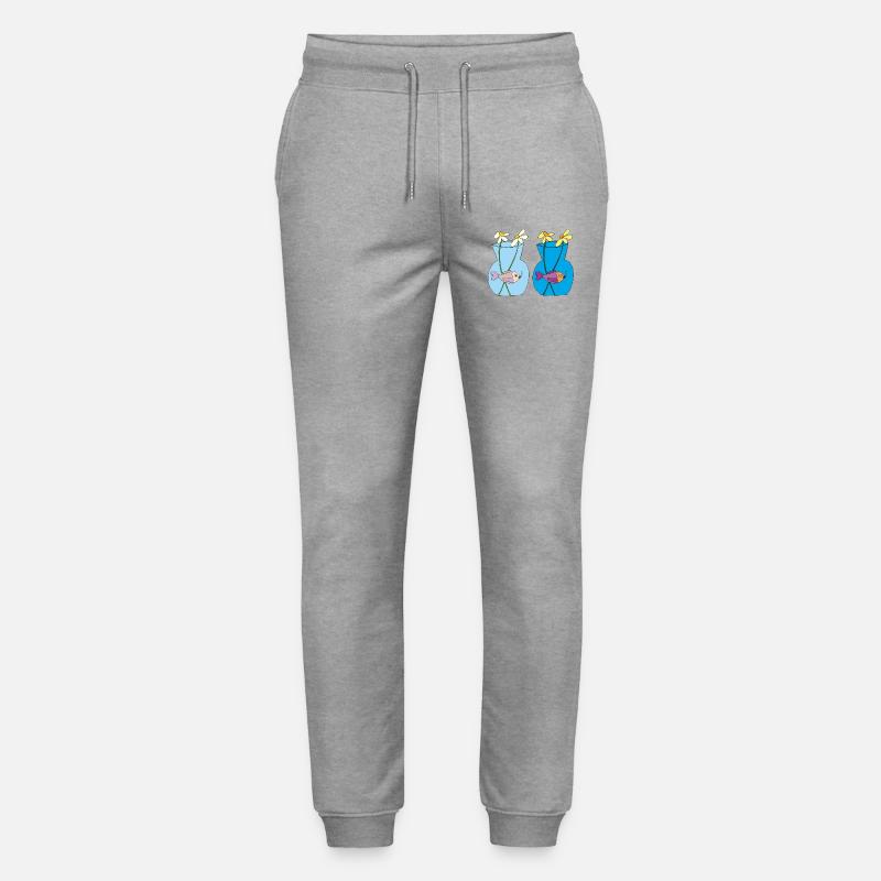 fisch im glas 2er - Stanley/Stella Unisex Bio Jogginghose Mover  - Grau meliert