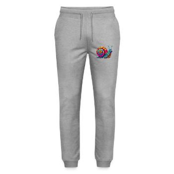 Escargot - Pantalon de jogging bio MOVER Stanley/Stella unisexe - gris chiné - Devant - Marisol (170cm) & Nik (191cm)