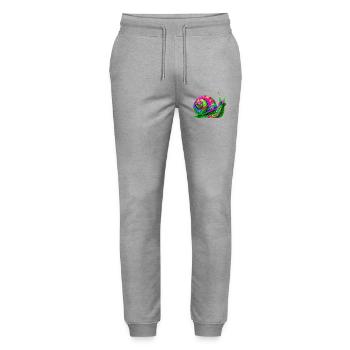 Schnecke - Stanley/Stella Unisex Bio Jogginghose Mover  - Grau meliert - Vorne - Marisol (170cm) & Nik (191cm)