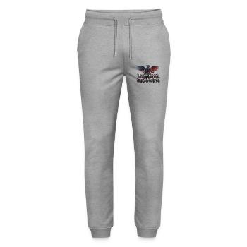 Papy Heavy Metal - Pantalon de jogging bio MOVER Stanley/Stella unisexe - gris chiné - Devant - Marisol (170cm) & Nik (191cm)