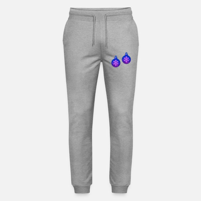 Weihnachtskugel Schneeflocke Ornament - Stanley/Stella Unisex Bio Jogginghose Mover  - Grau meliert