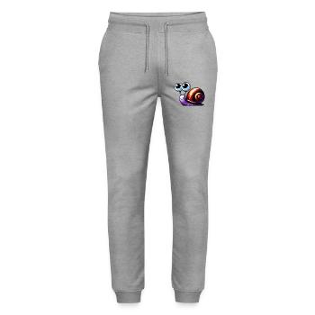Schnecke - Stanley/Stella Unisex Bio Jogginghose Mover  - Grau meliert - Vorne - Marisol (170cm) & Nik (191cm)