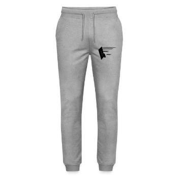 Logo Stucadoortroffel for stucco door in action - Stanley/Stella Mover Unisex Organic Jogging Trousers - heather grey - Front - Marisol (170cm) & Nik (191cm)