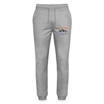 Mountain Runner - Stanley/Stella Mover Unisex Organic Jogging Trousers - heather grey - Front - Marisol (170cm) & Nik (191cm)