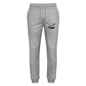Panzer Bouquet - Pantalon de jogging bio MOVER Stanley/Stella unisexe - gris chiné - Devant - Marisol (170cm) & Nik (191cm)