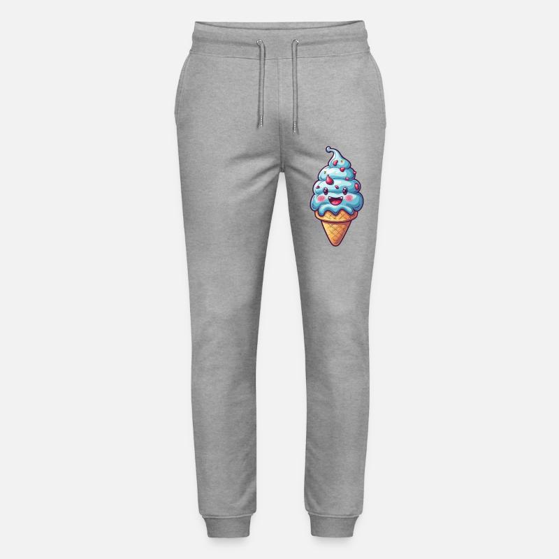 Lächelnde Eiskreation - Stanley/Stella Unisex Bio Jogginghose Mover  - Grau meliert