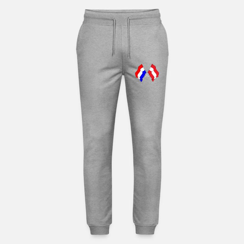 Drapeau Pays-Bas, drapeau Autriche - Pantalon de jogging bio MOVER Stanley/Stella unisexe - gris chiné