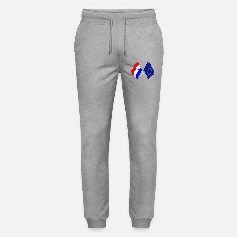 Drapeau des Pays-Bas, drapeau de l’Europe - Pantalon de jogging bio MOVER Stanley/Stella unisexe - gris chiné