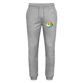 Kugelfisch - Stanley/Stella Unisex Bio Jogginghose Mover  - Grau meliert - Vorne - Marisol (170cm) & Nik (191cm)