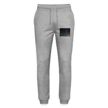 Sternenhimmel Nachthimmel Sterne Milchstraße - Stanley/Stella Unisex Bio Jogginghose Mover  - Grau meliert - Vorne - Marisol (170cm) & Nik (191cm)