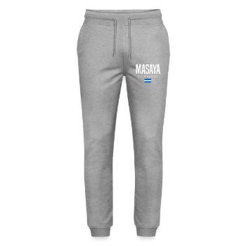 Masaya Nicaragua Nicaraguaner - Stanley/Stella Unisex Bio Jogginghose Mover  - Grau meliert - Vorne - Marisol (170cm) & Nik (191cm)