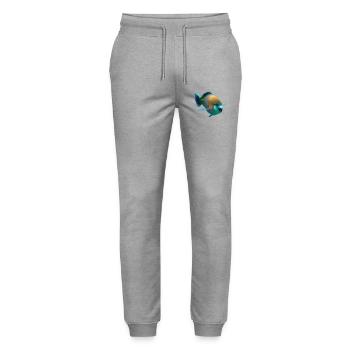 Colorful Fish Pop Art - Stanley/Stella Mover Unisex Organic Jogging Trousers - heather grey - Front - Marisol (170cm) & Nik (191cm)