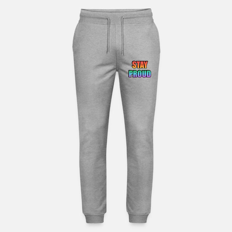 Stay Proud Gradient Text Design - Stanley/Stella Unisex Bio Jogginghose Mover  - Grau meliert