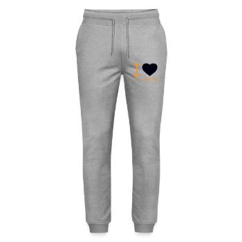 I Love Halloween - Stanley/Stella Mover Unisex Organic Jogging Trousers - heather grey - Front - Marisol (170cm) & Nik (191cm)