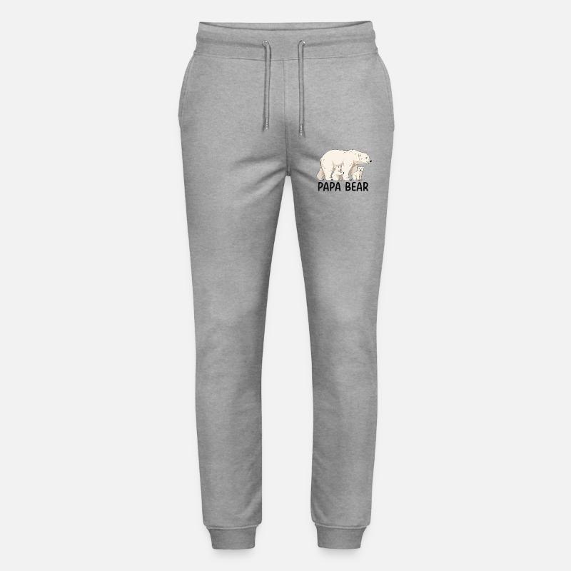 Papa Bear - Stanley/Stella Unisex Bio Jogginghose Mover  - Grau meliert