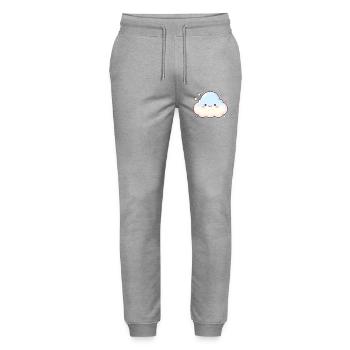 Pastel Cloud Kawaii Glow Kids Dream - Stanley/Stella Mover Unisex Organic Jogging Trousers - heather grey - Front - Marisol (170cm) & Nik (191cm)