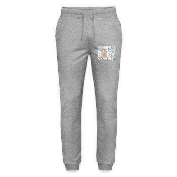 Équipement certifié de spécialiste clinique bio-réglementaire - Pantalon de jogging bio MOVER Stanley/Stella unisexe - gris chiné - Devant - Marisol (170cm) & Nik (191cm)