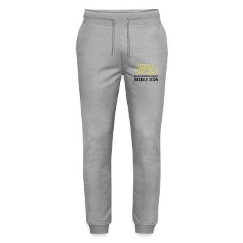 Geselle 2026 Das wars - Stanley/Stella Unisex Bio Jogginghose Mover  - Grau meliert - Vorne - Marisol (170cm) & Nik (191cm)
