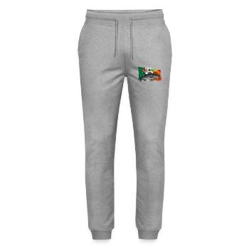 Wolfsbarsch Angeln Irland - Wölfe  - Stanley/Stella Unisex Bio Jogginghose Mover  - Grau meliert - Vorne - Marisol (170cm) & Nik (191cm)