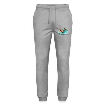 Thailand Urlaub Longtail Boot Aquarell Shirt - Stanley/Stella Unisex Bio Jogginghose Mover  - Grau meliert - Vorne - Marisol (170cm) & Nik (191cm)
