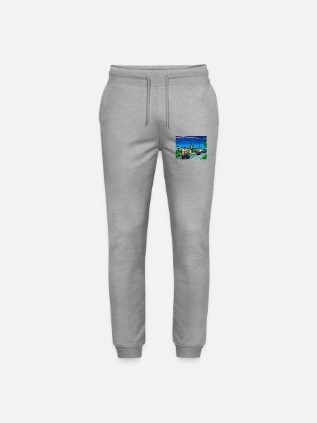 Retro City Straßenszene - Stanley/Stella Unisex Bio Jogginghose Mover - Grau meliert