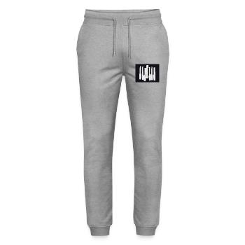 Abstract Piano Keys – Modern Design - Stanley/Stella Mover Unisex Organic Jogging Trousers - heather grey - Front - Marisol (170cm) & Nik (191cm)