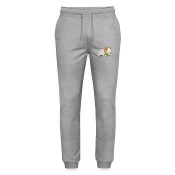 Meerschweinchen Rossi 2 - Stanley/Stella Unisex Bio Jogginghose Mover  - Grau meliert - Vorne - Marisol (170cm) & Nik (191cm)