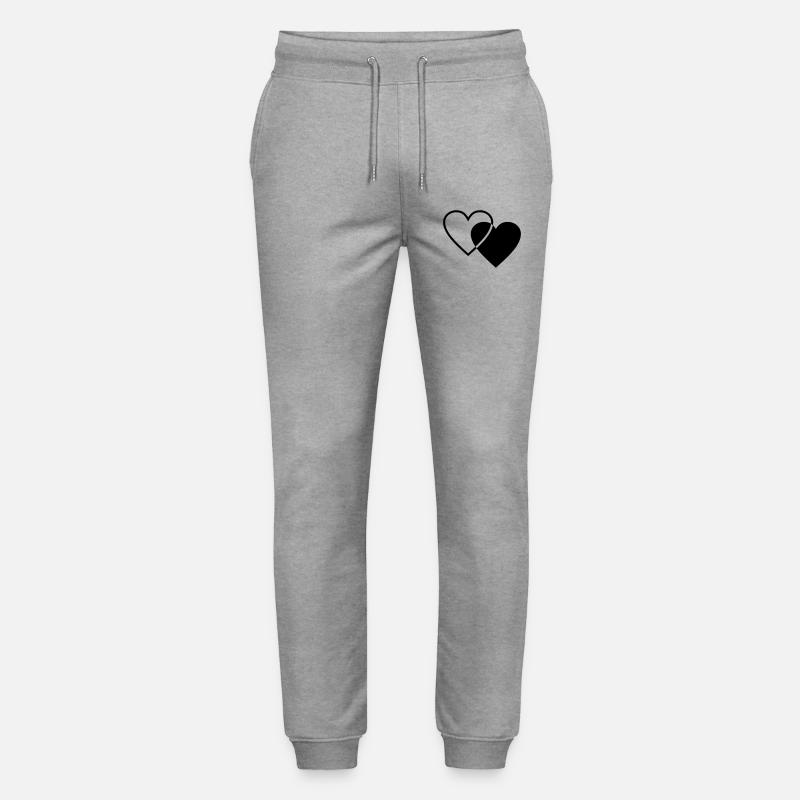 Zwei Herzen - Stanley/Stella Unisex Bio Jogginghose Mover  - Grau meliert