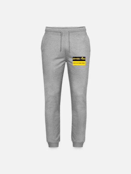 Let's be crazy - Stanley/Stella Mover Unisex Organic Jogging Trousers - heather grey
