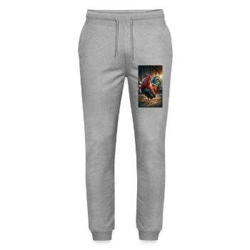 Coq - Pantalon de jogging bio MOVER Stanley/Stella unisexe - gris chiné - Devant - Marisol (170cm) & Nik (191cm)