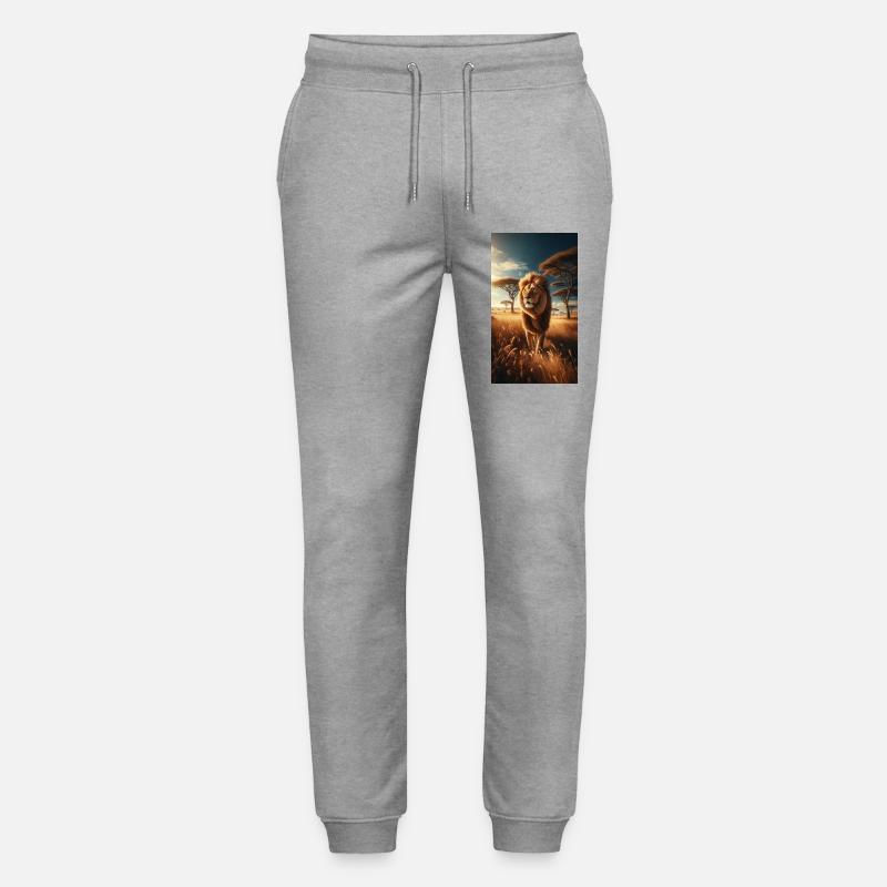 Löwe in der Savanne - Stanley/Stella Unisex Bio Jogginghose Mover  - Grau meliert