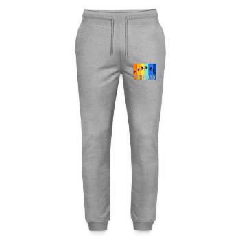 Wakeboarding in bright colors - Stanley/Stella Mover Unisex Organic Jogging Trousers - heather grey - Front - Marisol (170cm) & Nik (191cm)