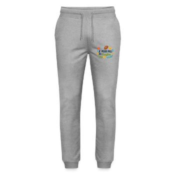 Je peux pas j'ai Rugby floral - Pantalon de jogging bio MOVER Stanley/Stella unisexe - gris chiné - Devant - Marisol (170cm) & Nik (191cm)