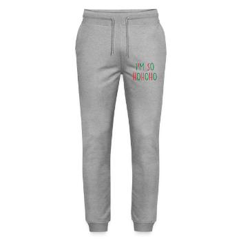 Christmas Christmas - Stanley/Stella Mover Unisex Organic Jogging Trousers - heather grey - Front - Marisol (170cm) & Nik (191cm)