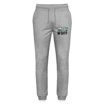 Homöopathie Klein, aber mächtiger Profi - Stanley/Stella Unisex Bio Jogginghose Mover  - Grau meliert - Vorne - Marisol (170cm) & Nik (191cm)