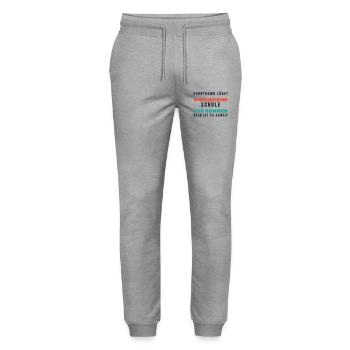 Vorschulkind Countdown Schule wir kommen 2026 - Stanley/Stella Unisex Bio Jogginghose Mover  - Grau meliert - Vorne - Marisol (170cm) & Nik (191cm)