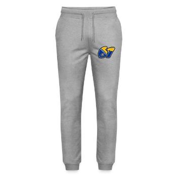 67 Bosnien Edition - Stanley/Stella Unisex Bio Jogginghose Mover  - Grau meliert - Vorne - Marisol (170cm) & Nik (191cm)