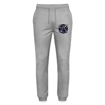 Kitku der Hellseher - Stanley/Stella Unisex Bio Jogginghose Mover  - Grau meliert - Vorne - Marisol (170cm) & Nik (191cm)