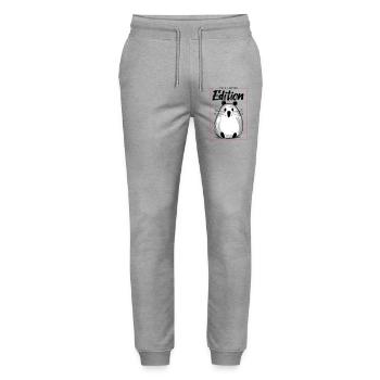 I am a limited edition - Pantalon de jogging bio MOVER Stanley/Stella unisexe - gris chiné - Devant - Marisol (170cm) & Nik (191cm)