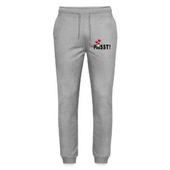 Panda Liebe Passt mit vielen süßen Herzen. - Stanley/Stella Unisex Bio Jogginghose Mover  - Grau meliert - Vorne - Marisol (170cm) & Nik (191cm)