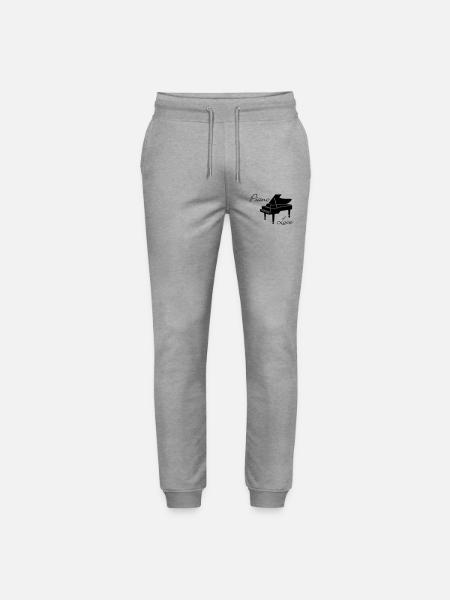 Piano love - Stanley/Stella Mover Unisex Organic Jogging Trousers - heather grey