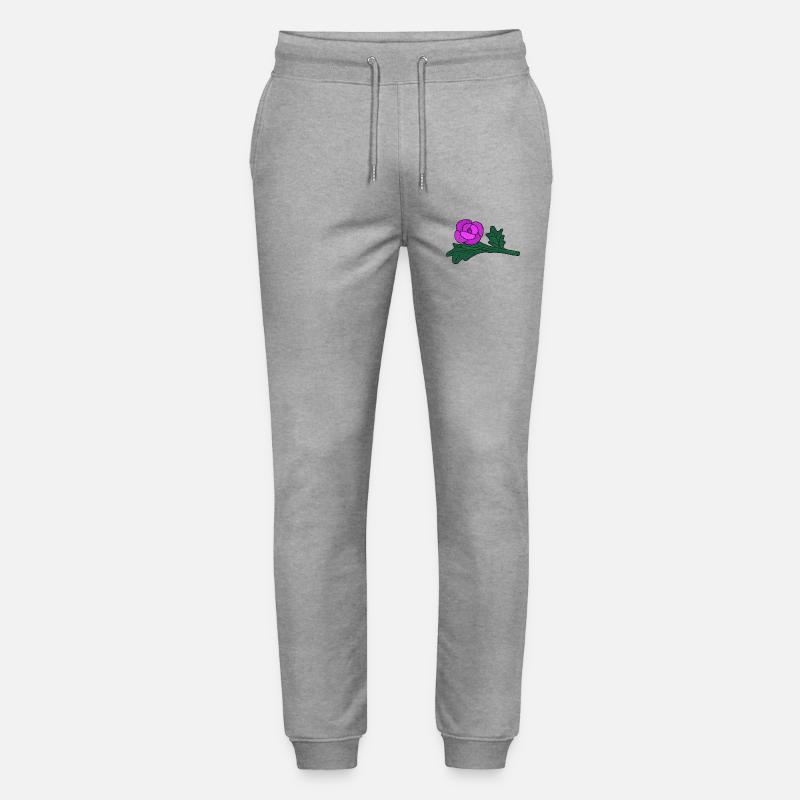 Poprose lila - Stanley/Stella Unisex Bio Jogginghose Mover  - Grau meliert