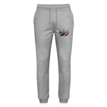 Schnecke - Stanley/Stella Unisex Bio Jogginghose Mover  - Grau meliert - Vorne - Marisol (170cm) & Nik (191cm)