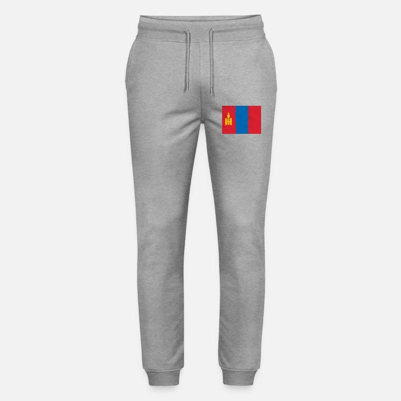 Flagge der Mongolei - Stanley/Stella Unisex Bio Jogginghose Mover  - Grau meliert
