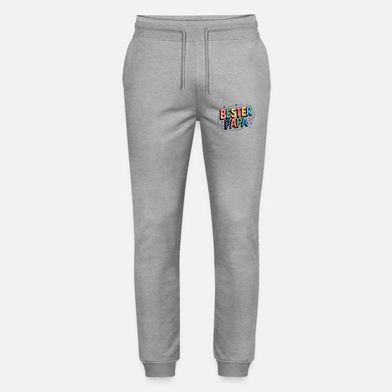 Bester Papa bunte Buchstabenillustration - Stanley/Stella Unisex Bio Jogginghose Mover  - Grau meliert