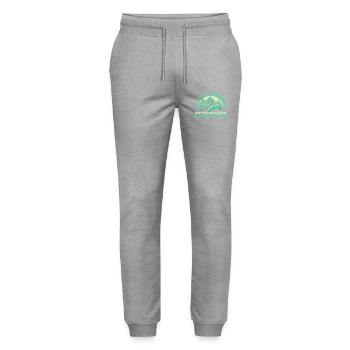 Schildkörten Wandergruppe Wander Bergsteiger - Stanley/Stella Unisex Bio Jogginghose Mover  - Grau meliert - Vorne - Marisol (170cm) & Nik (191cm)