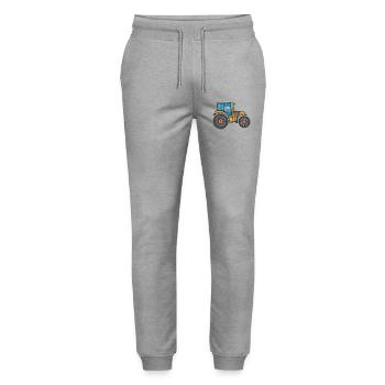 Tractor Tractor Agriculture Design - Stanley/Stella Mover Unisex Organic Jogging Trousers - heather grey - Front - Marisol (170cm) & Nik (191cm)