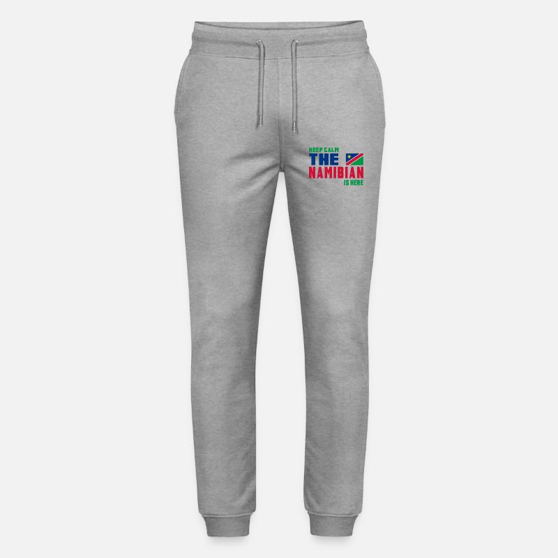 Keep Calm Namibia Flaggen Design - Stanley/Stella Unisex Bio Jogginghose Mover  - Grau meliert