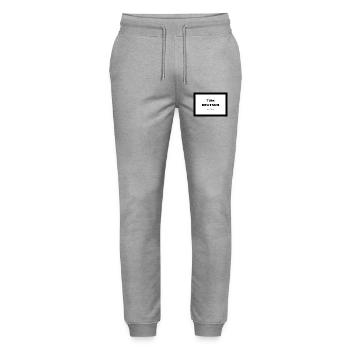 Tüte DEUTSCH - Stanley/Stella Unisex Bio Jogginghose Mover  - Grau meliert - Vorne - Marisol (170cm) & Nik (191cm)